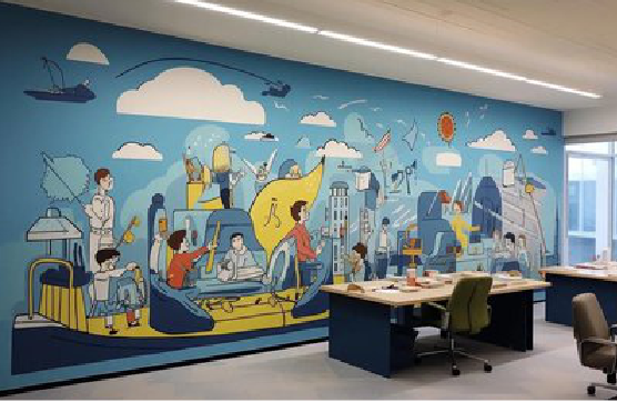  黎平办公室墙绘的特点。