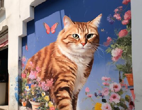  黎平自己绘制有个性的手绘墙