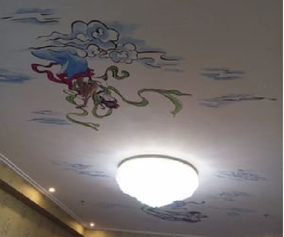  黎平如何快速绘制天花板上的手绘墙？